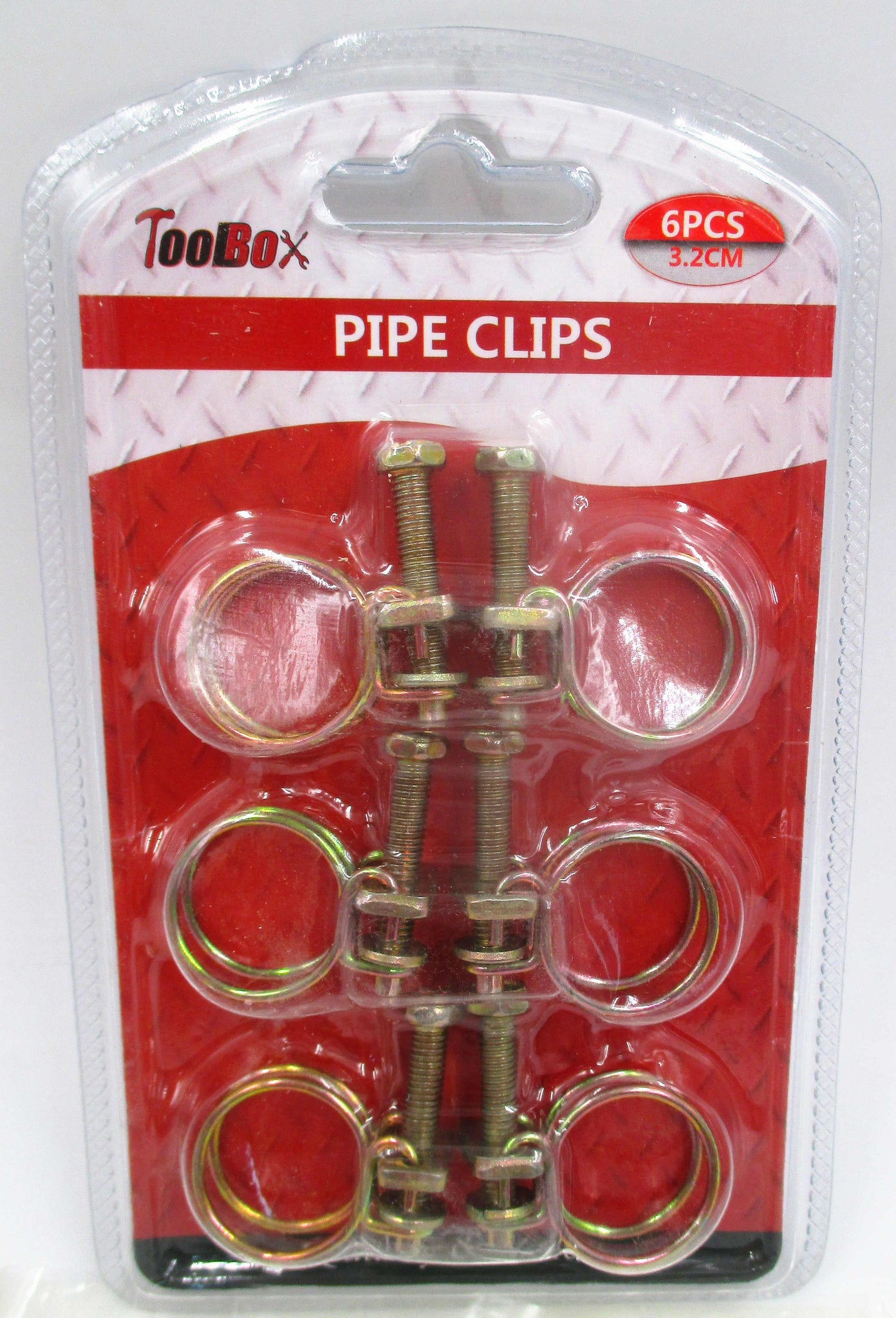 Pipe Clips Pack of 6 - 3.2Cm