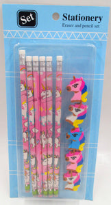 Pencils With Eraser - 6 Pcs