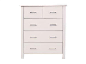 Tina Tallboy 5 Drawer White