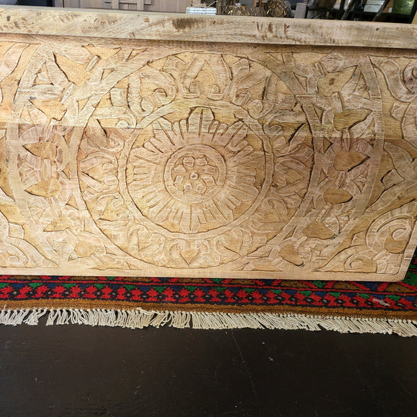 Carved Wooden Trunk