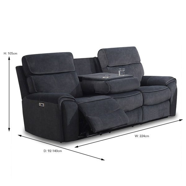 Ashleigh Electric Recliner 3 Seater with Console