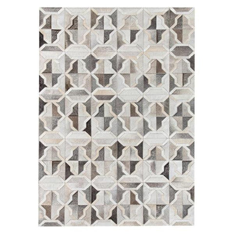 Corbit Grey White Cowhide Rug 200x300