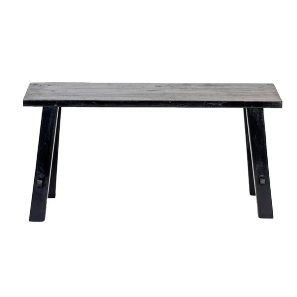 Rustico Reclaimed Teak Bench Medium - Black