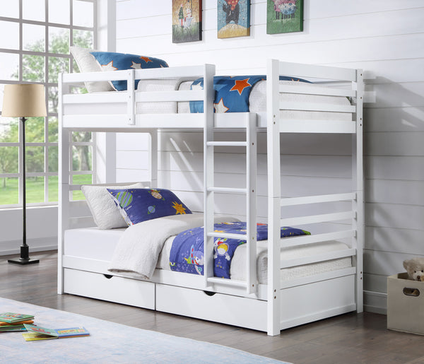 Bunk Bed with Two Bottom Drawers