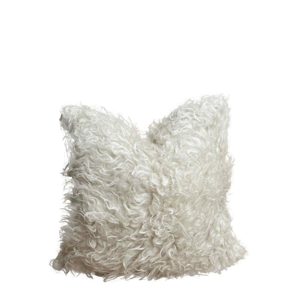 Fluffy Wool Cushion Cover - Off White