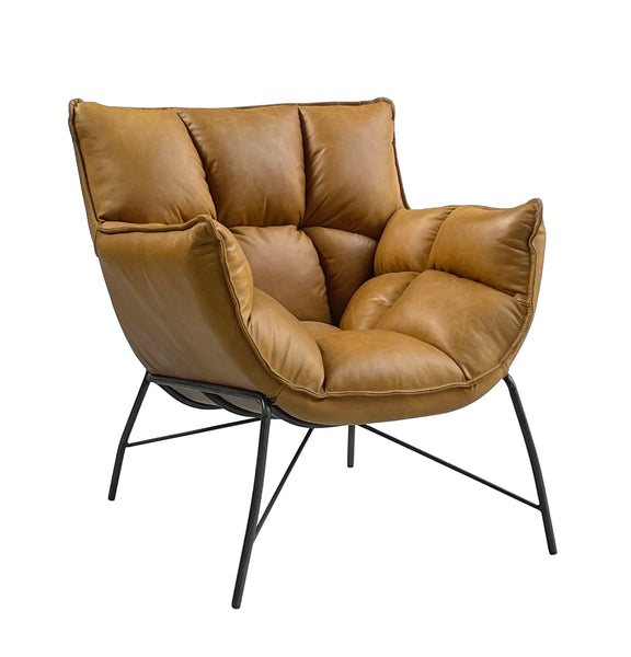 Club Chair - Tan Leather