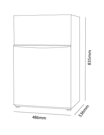 Parmco 86L Under Bench Fridge Freezer