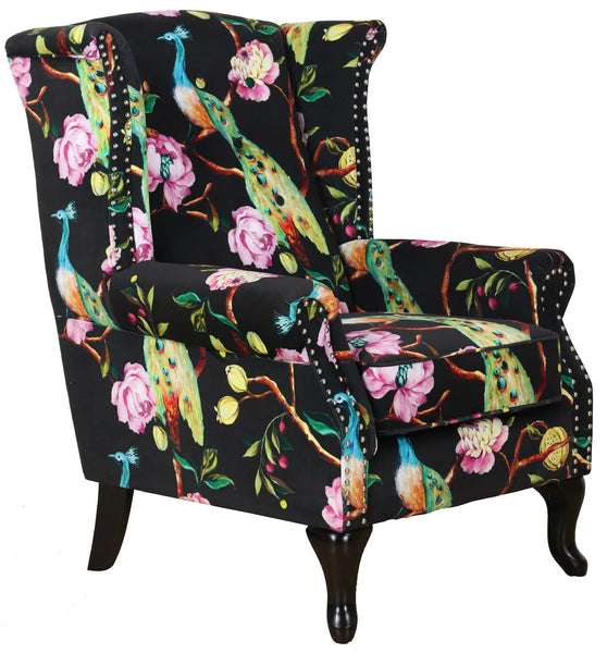 Peacock Wingback Chair