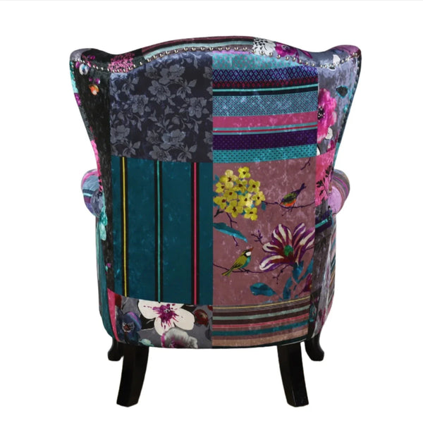 Patchwork Wingback Chair