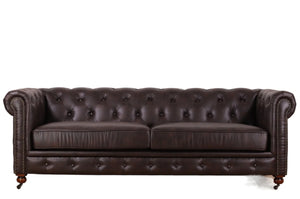 Chesterfield 3 Seater Sofa - Dark Brown