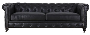 Chesterfield 3 Seater Sofa, Black