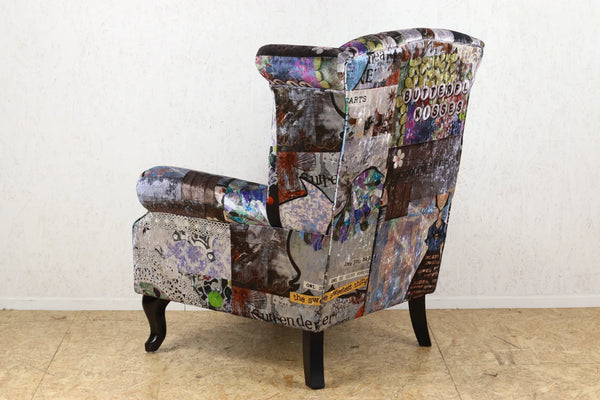 Patchwork Wingback  Armchair