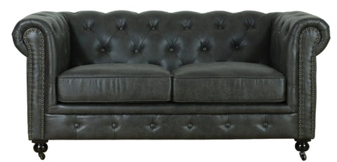 Chesterfield 2 Seater Sofa - Charcoal