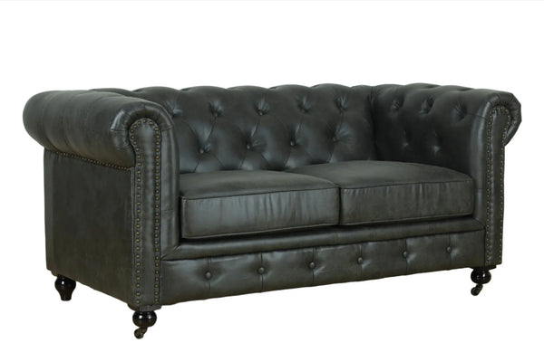 Chesterfield 2 Seater Sofa - Charcoal