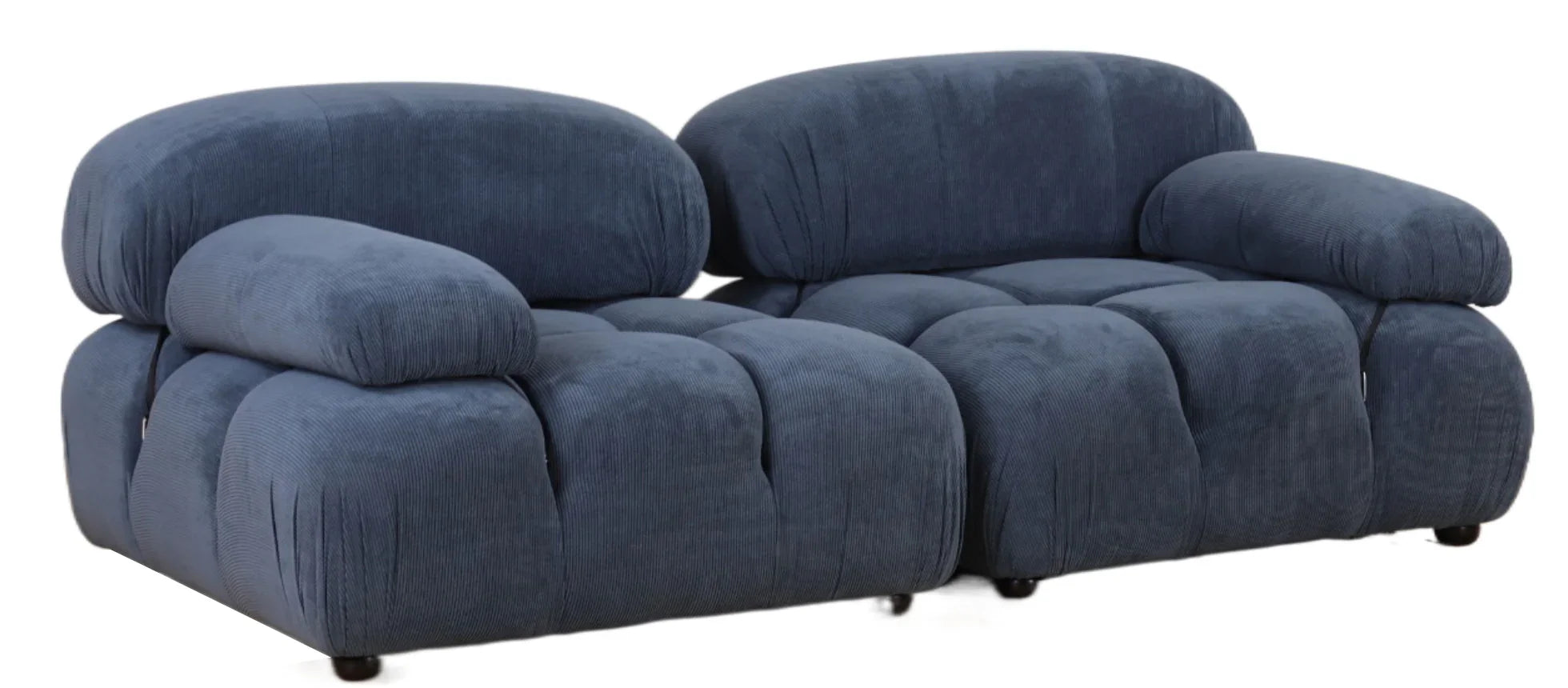 Marcel Corduroy 2 Seater Modular Sofa - Blue