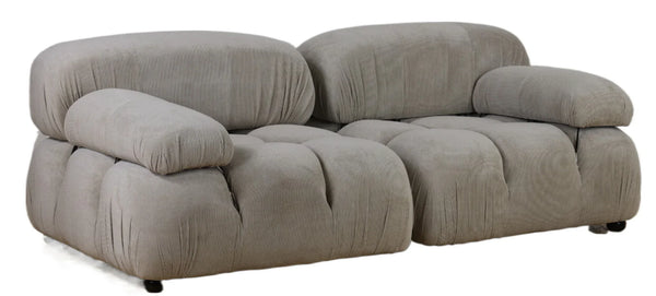 Marcel Corduroy 2 Seater Modular Sofa - Grey