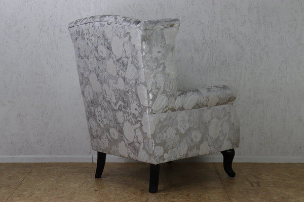 Wingback Chair-Silver Grey