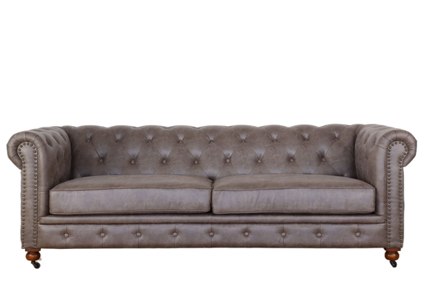 Chesterfield 3 Seater Sofa, Vintage Grey