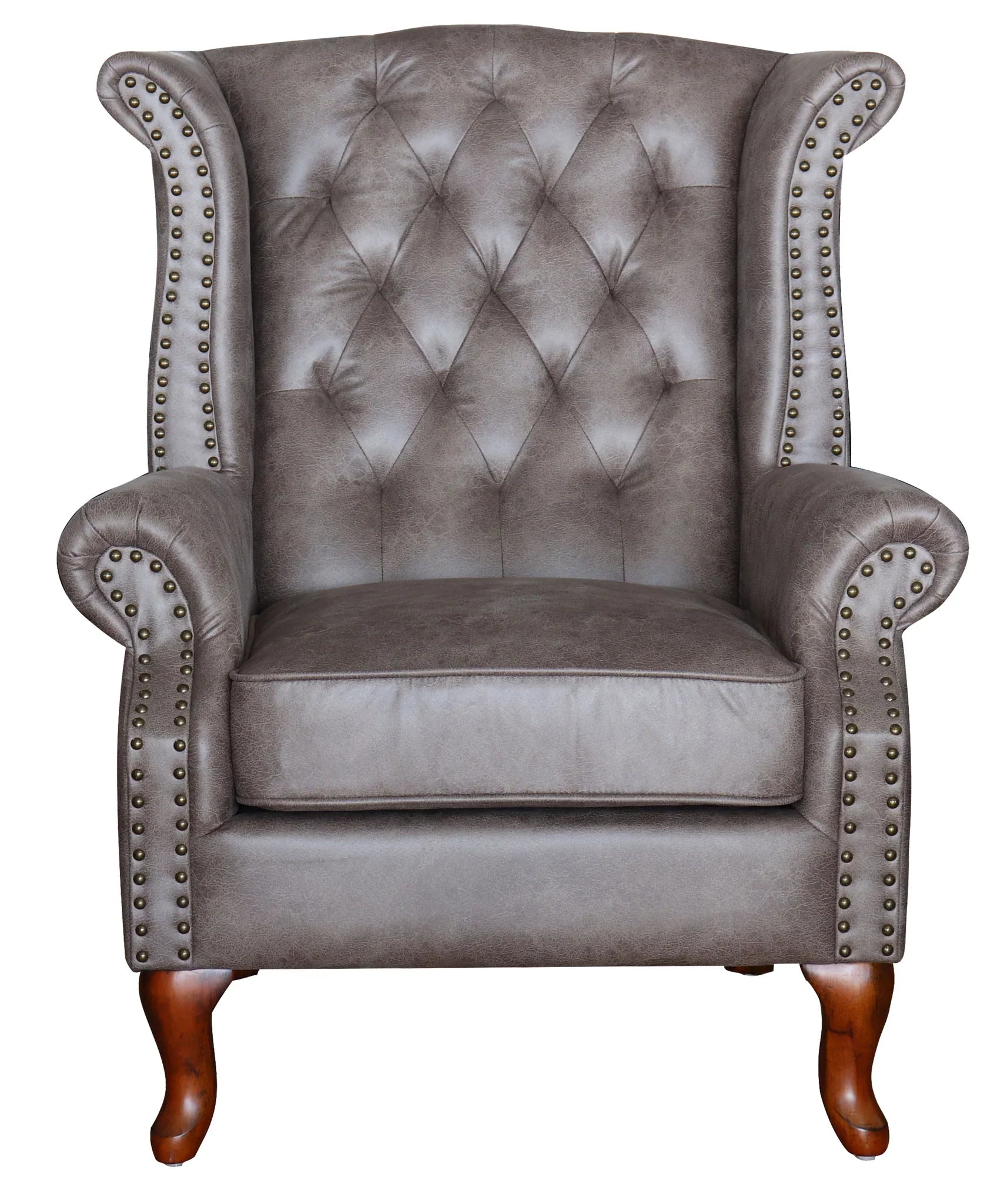 Wingback Chair-Vintage Grey