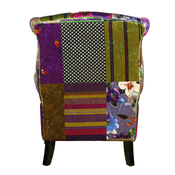 Patchwork Wingback Armchair