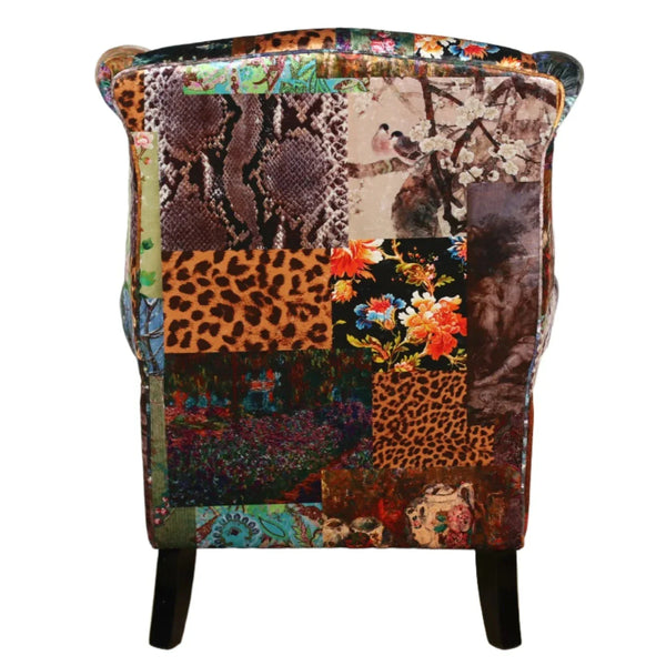 Patchwork Wingback Armchair