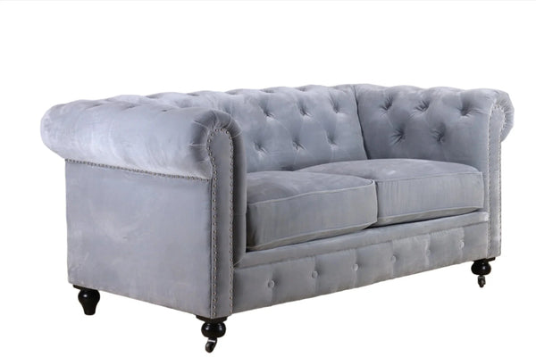 Chesterfield 2 Seater Sofa - Grey