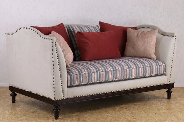 Century 2 Seater Sofa - Beige Stripe