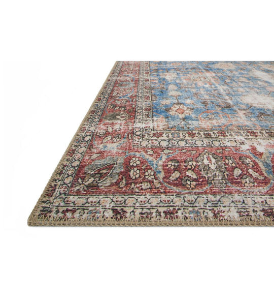 Loren Rug - Blue/Brick