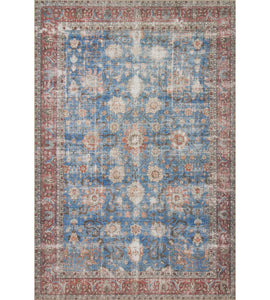 Loren Rug - Blue/Brick