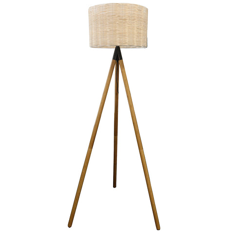 Rattan Floor Lamp on Tripod