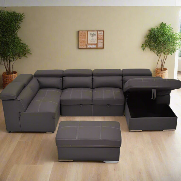 Milan Lounge Suite Sofabed with Storage & Ottoman