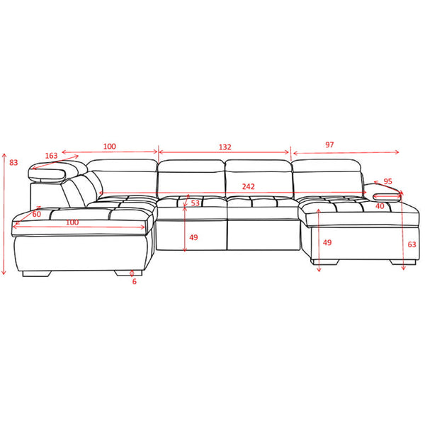 Milan Lounge Suite Sofabed with Storage & Ottoman