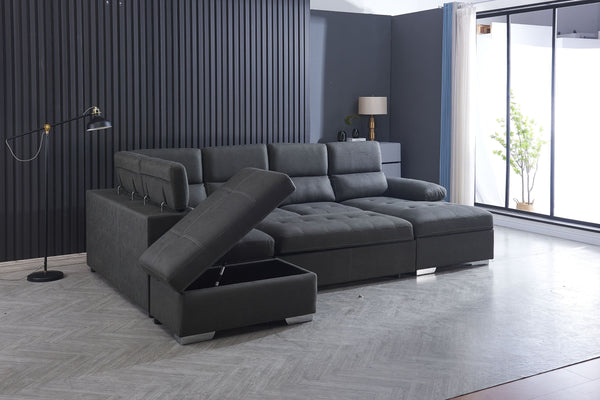 Milan Lounge Suite Sofabed with Storage & Ottoman