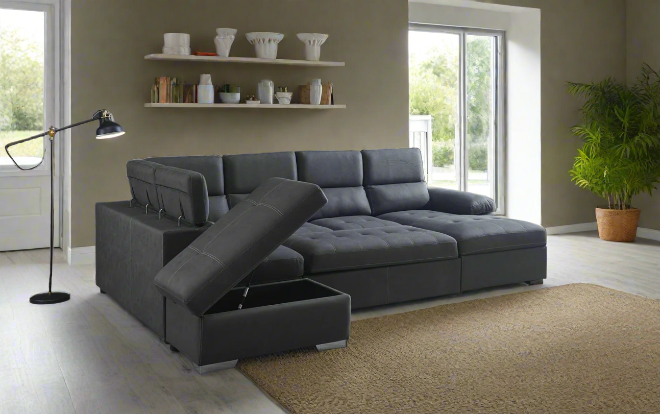 Milan Lounge Suite Sofabed with Storage & Ottoman