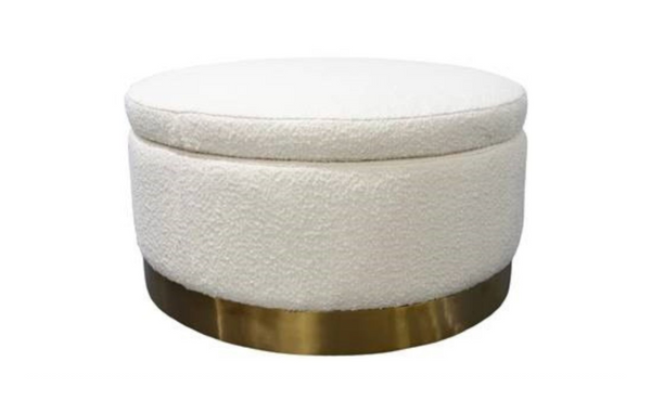 Boucle Ottoman With Storage