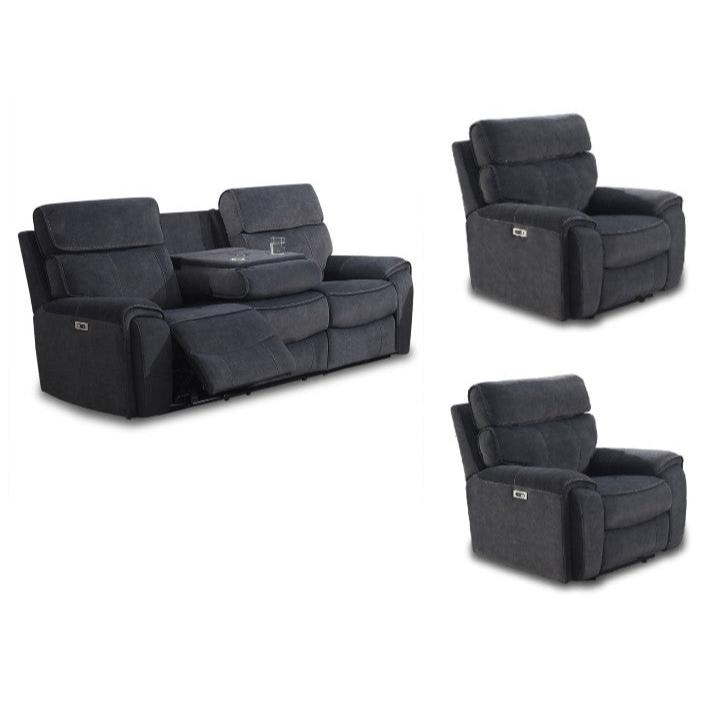 Ashleigh Electric Recliner Lounge Suite - 3+1+1