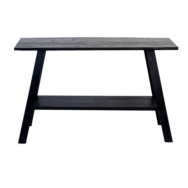 Rustico Console Table - Reclaimed Teak - Black