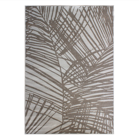 Eden Indoor/Outdoor Leaves Beige Rug