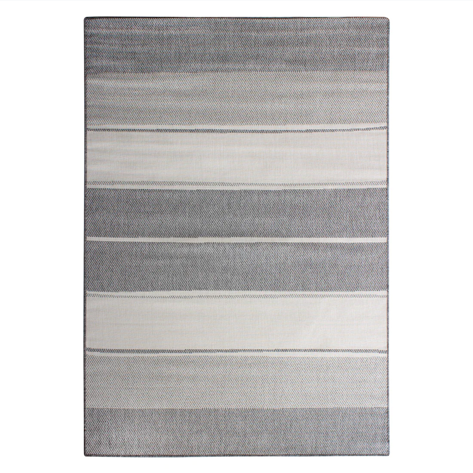 Eden Indoor/Outdoor Stripe Grey Rug