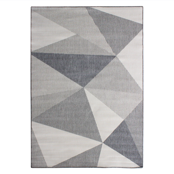 Eden Indoor/Outdoor Geo Grey Rug