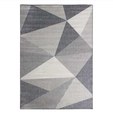 Eden Indoor/Outdoor Geo Grey Rug