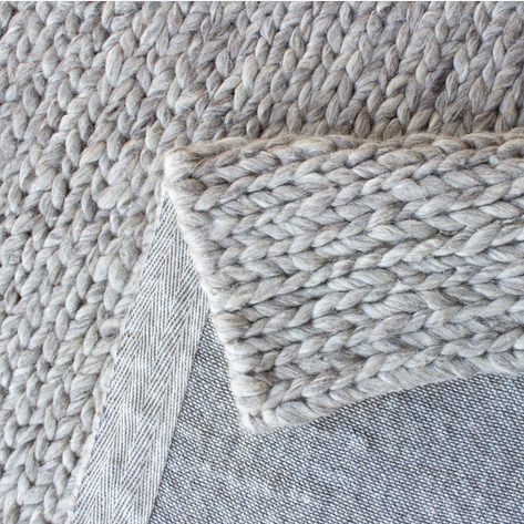 Tundra Braid Warm Grey Rug