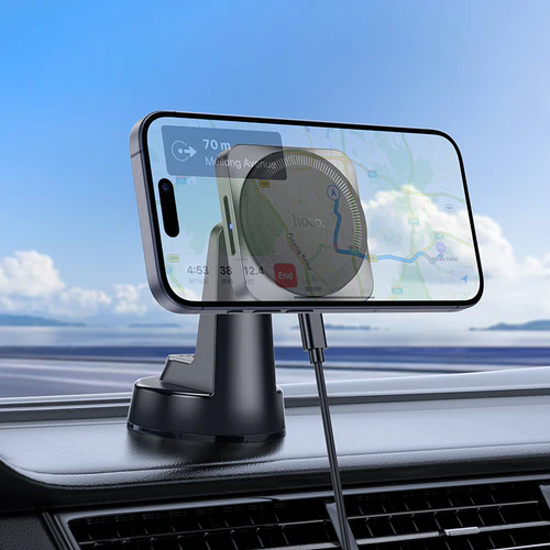 15W Magnetic Wireless Fast Charging Phone Holder for Dashboard