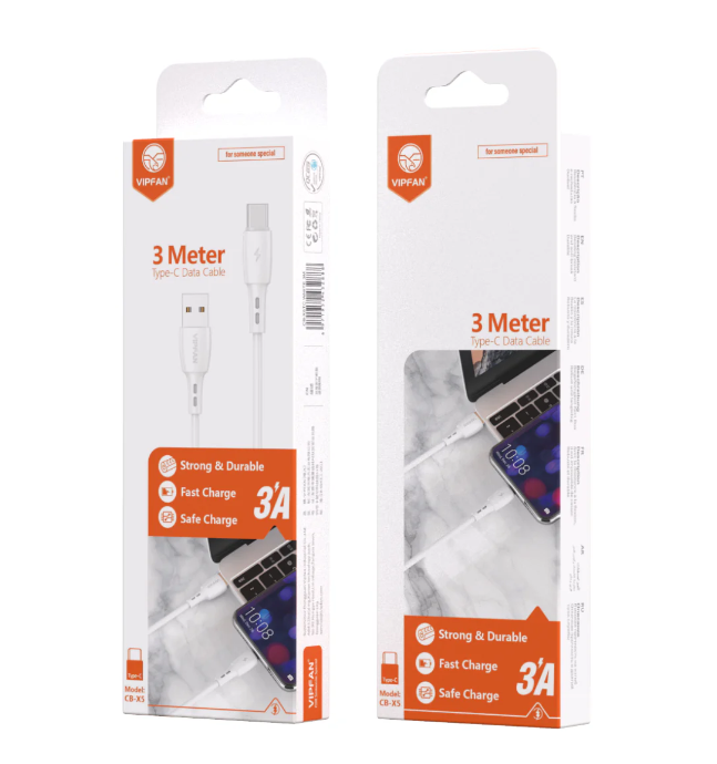 3A Fast & Safe Charge Cable w/ 2M & 3M