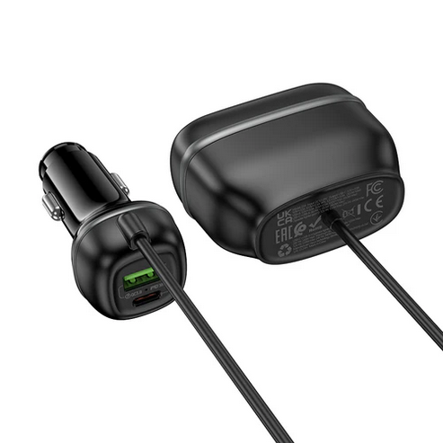 48W PD+QC Super Fast Car Charger w/ 2 x Cigarette Lighter Hub up to 240W