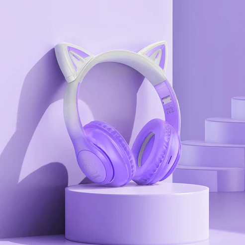 Bluetooth Cat Ear Headset w/ LED Light