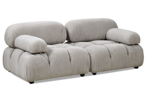 Marcel Corduroy 2 Seater Modular Sofa - Grey