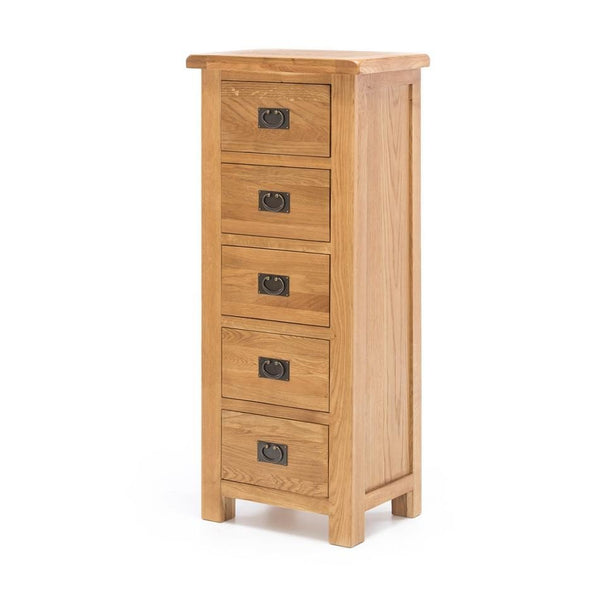 Oak 5 Drawer Slimboy