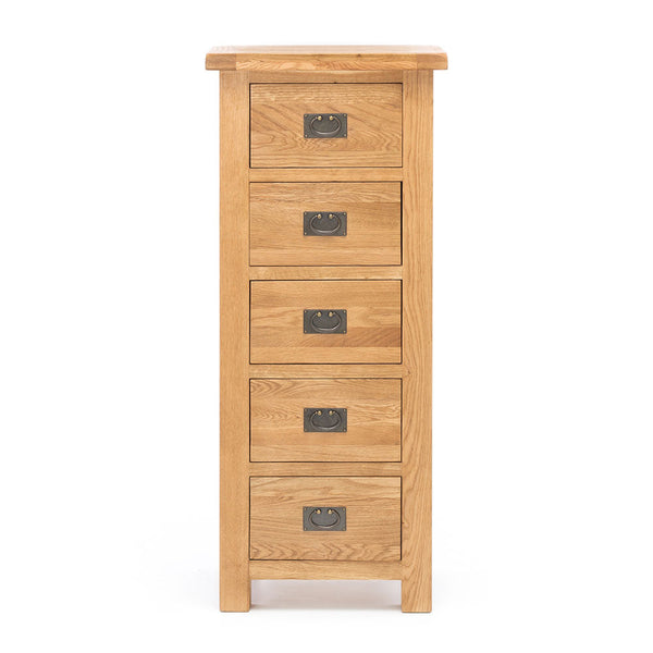 Oak 5 Drawer Slimboy