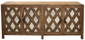 Clarion Mirrored Doors Sideboard - Reclaimed Elm